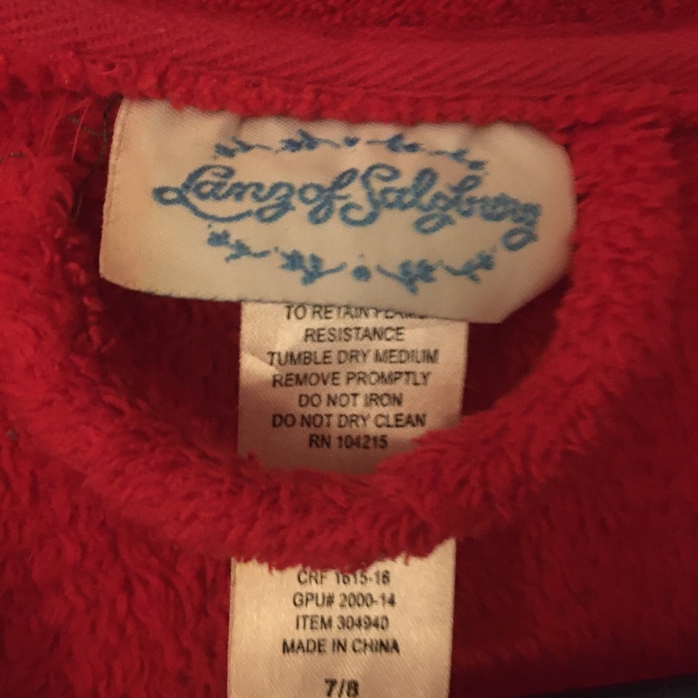Red Child’s Robe Size 7/8 - Picture 4 of 4